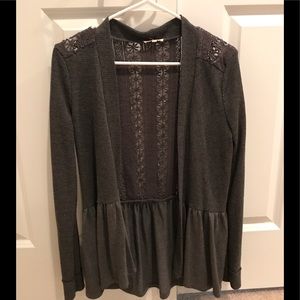 mystree crocheted back cardigan